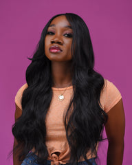 24" Synthetic Wavy with 5x5 Closure Wig