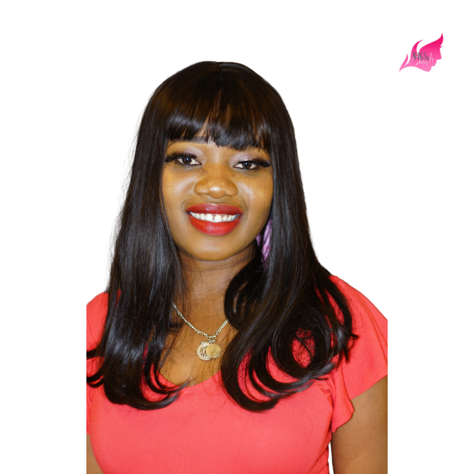 Synthetic Lace Straight With Bob Bangs